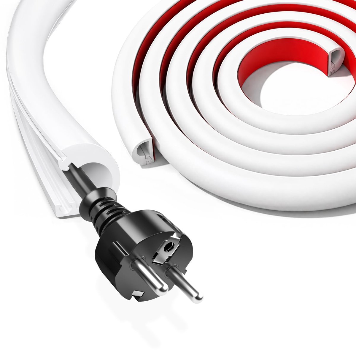 Mini kabelgoot 3 m - zelfklevend - flexibele siliconen - optimaliseer je kabelbeheer - ShopVlot