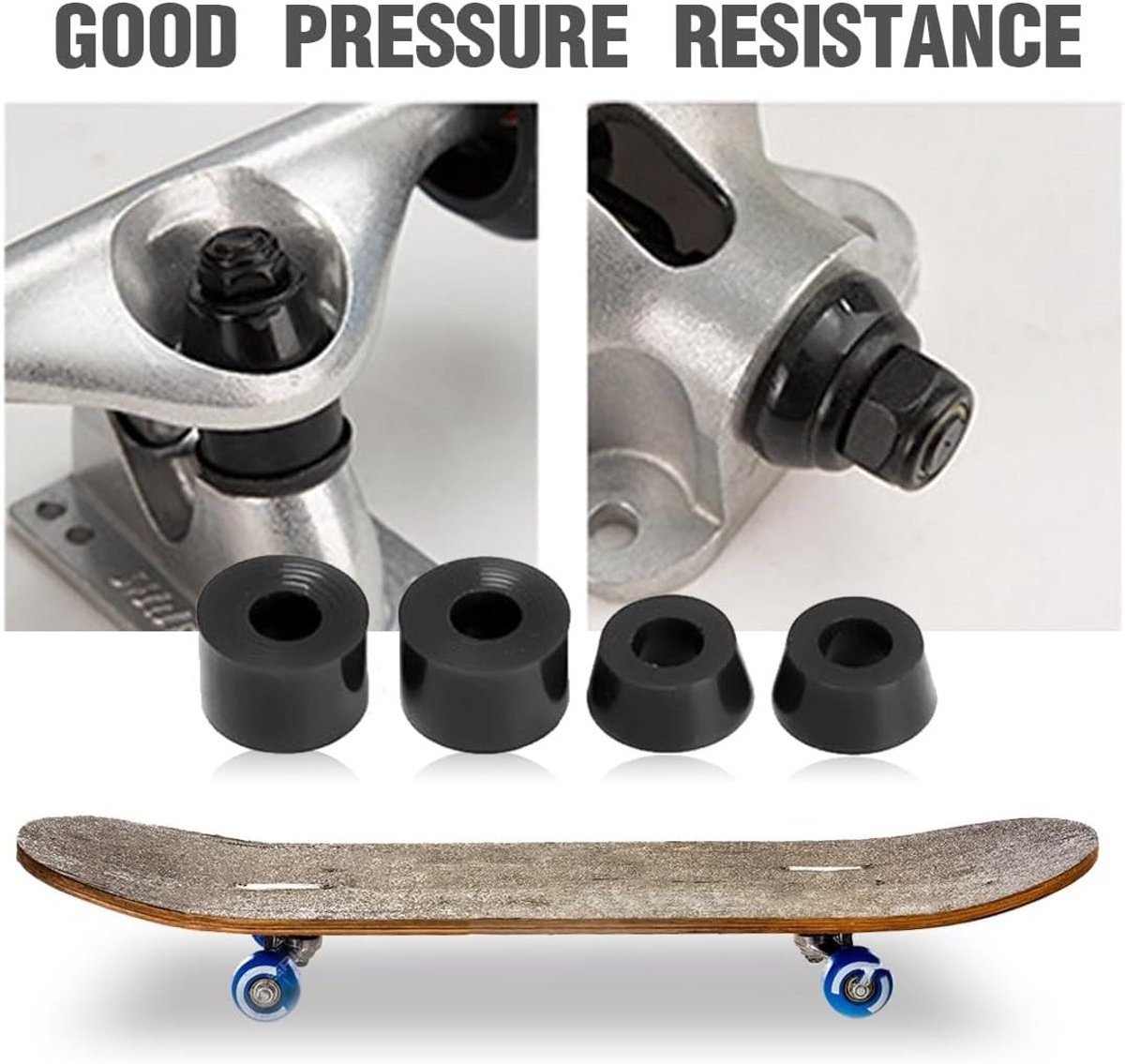 Skateboard Bushing Set - 4 Stuks Vervangende Rubbers voor Trucks, Longboard Accessoires en Onderdelen, Ideaal voor Verbeterde Stuurprecisie en Comfort