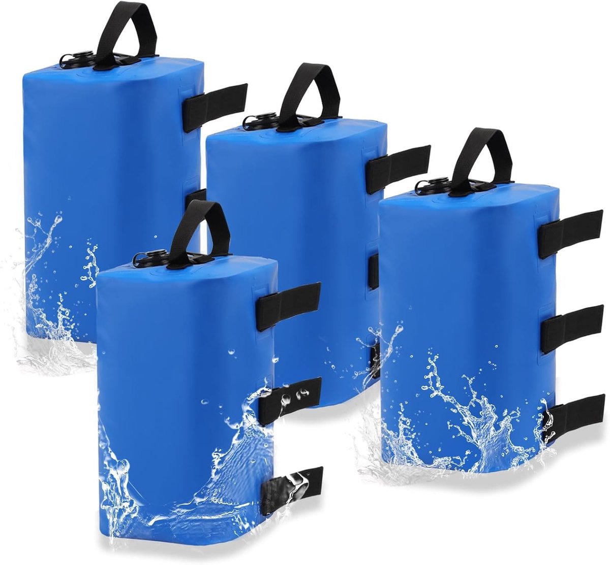 Set van 4 Zandzakken voor Tenten en Gazebo's, Waterdicht en Windbestendig, Ideaal voor Buitengebruik, Blauw