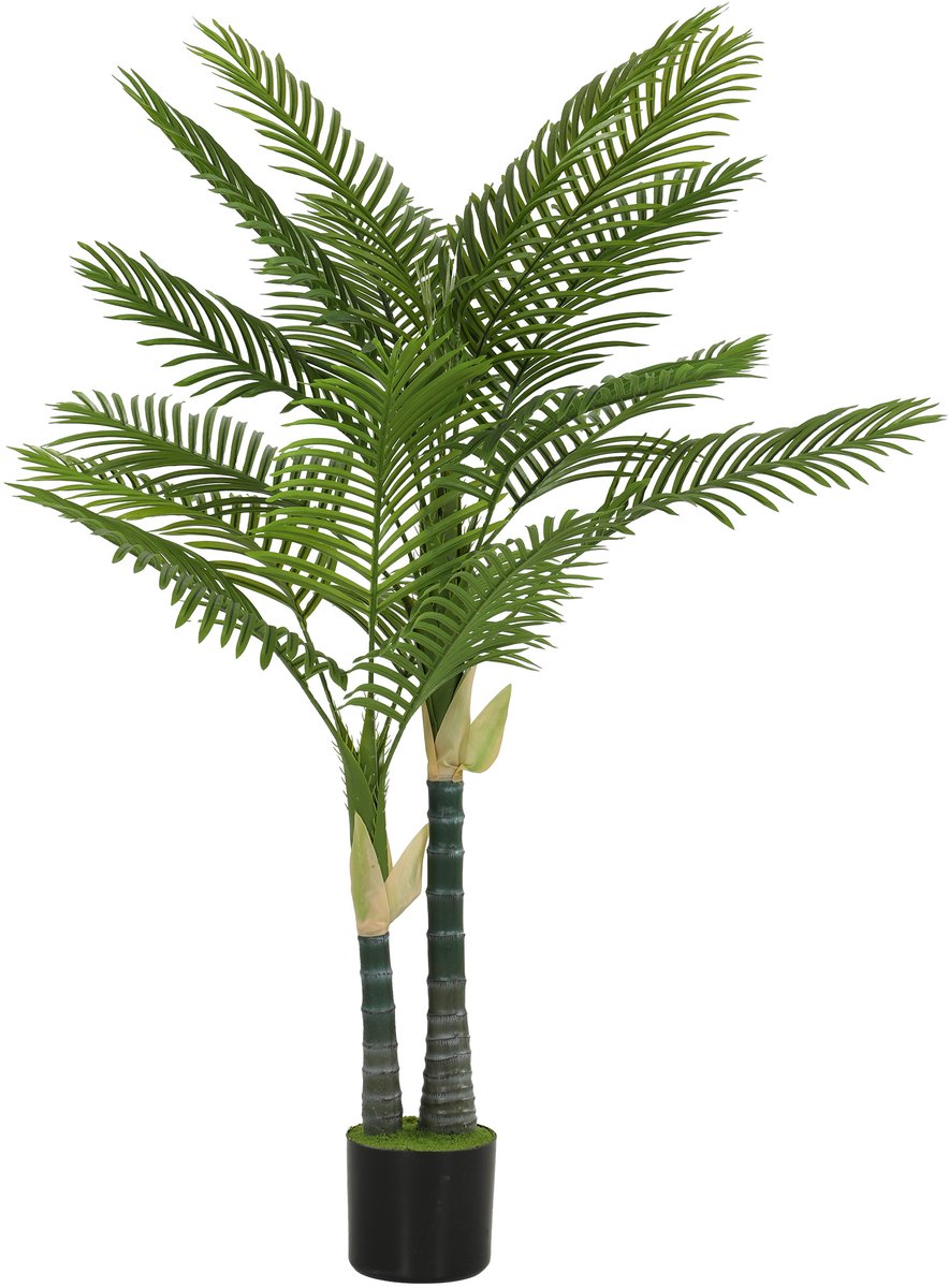 Homcom Kunstpalm 150 cm met Pot - Kunstplant - Nepplant - Decoratie voor Binnen - Groen