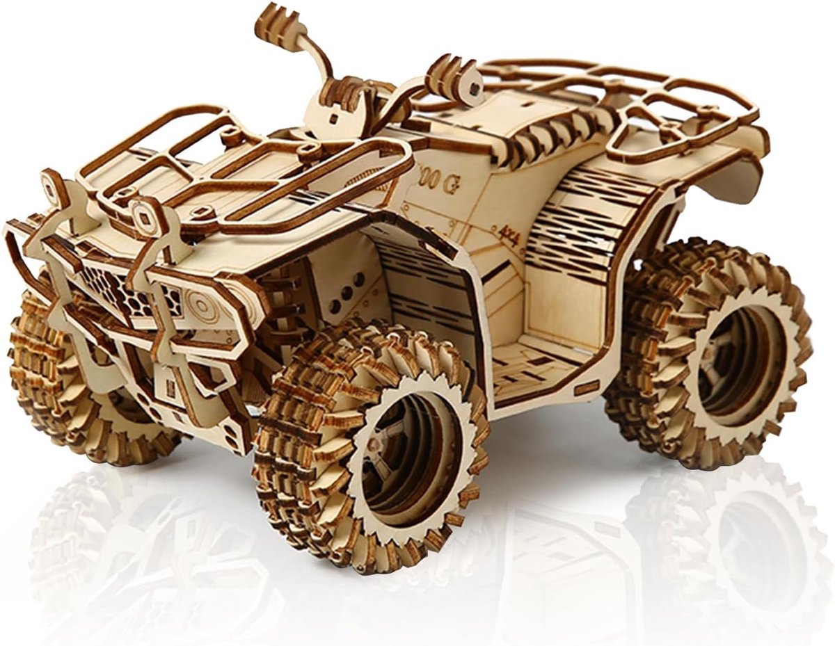 Hallisun 3D houten puzzel voor volwassenen, motorfiets auto 3D houten puzzel mechanisch modelbouwpakket, houten - ShopVlot