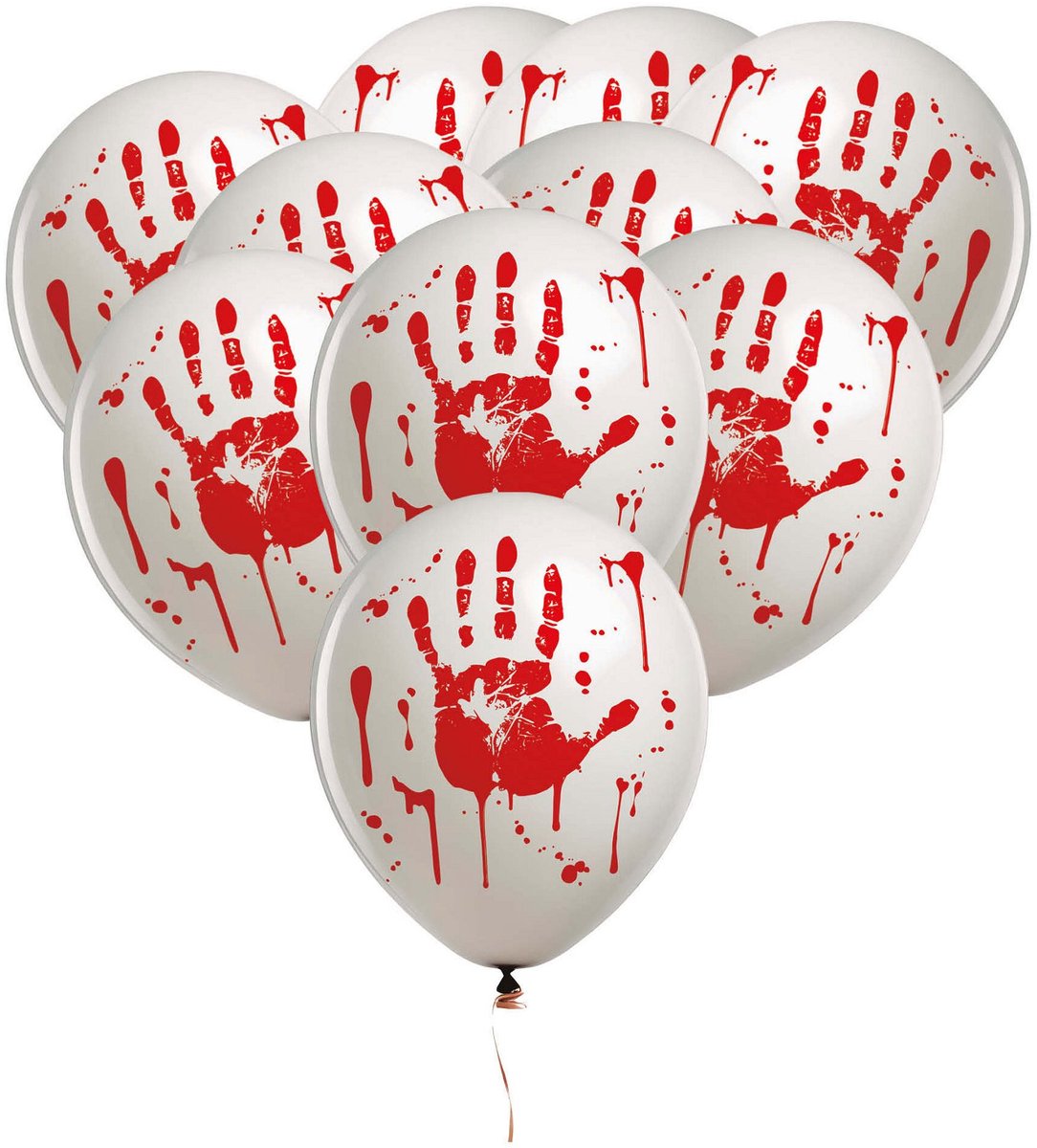 Bloedige hand ballonnen, 10 stuks