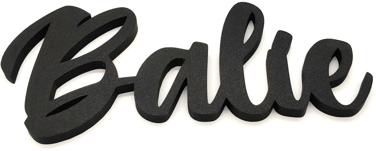 Balie Bordje – 3D Geprinte Wandtekst Zwart – Bewegwijzering voor Balie, Praktijk of Werkplaats
