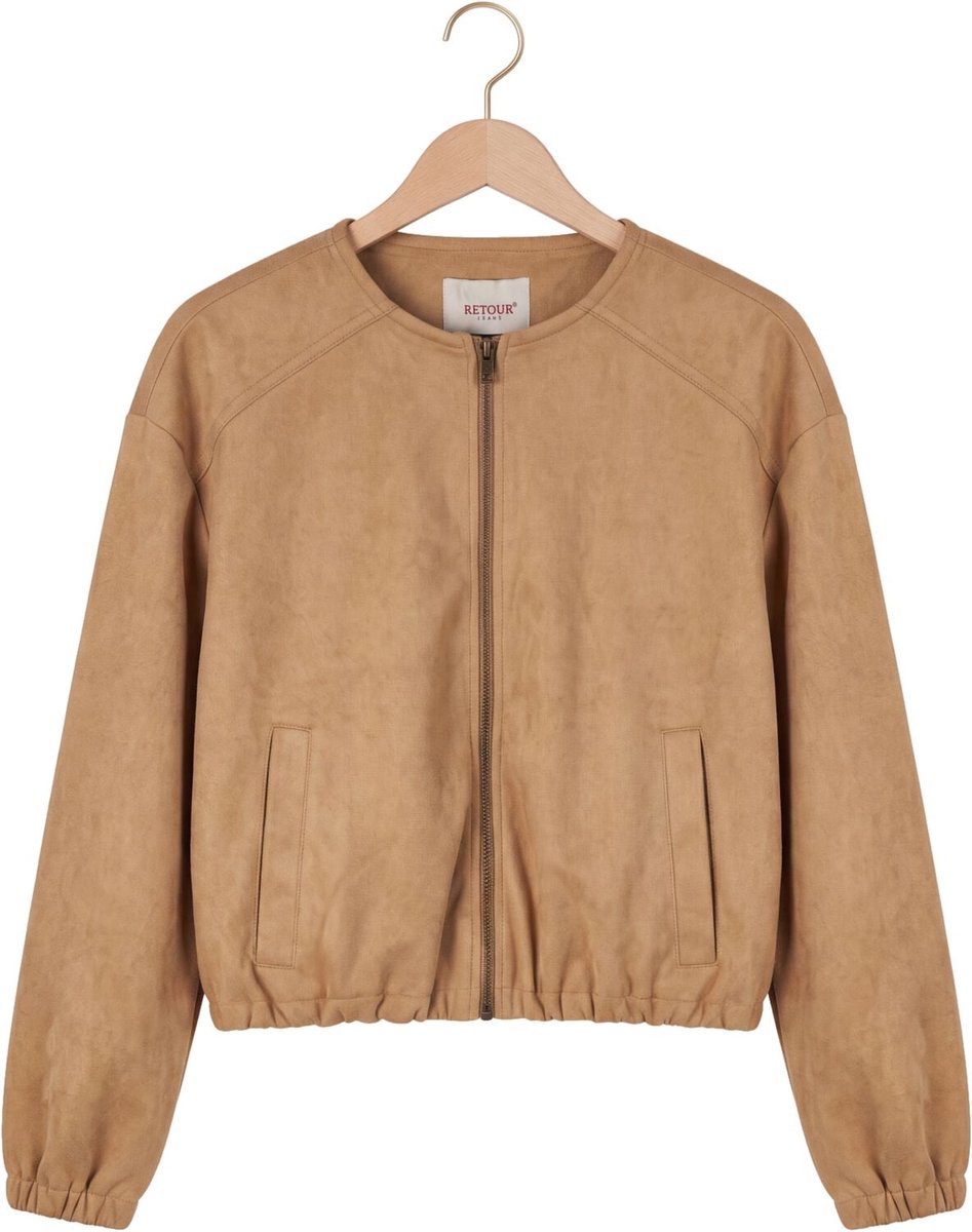 Retour Kris Jassen Meisjes - Winterjas - Camel - Maat 158/164
