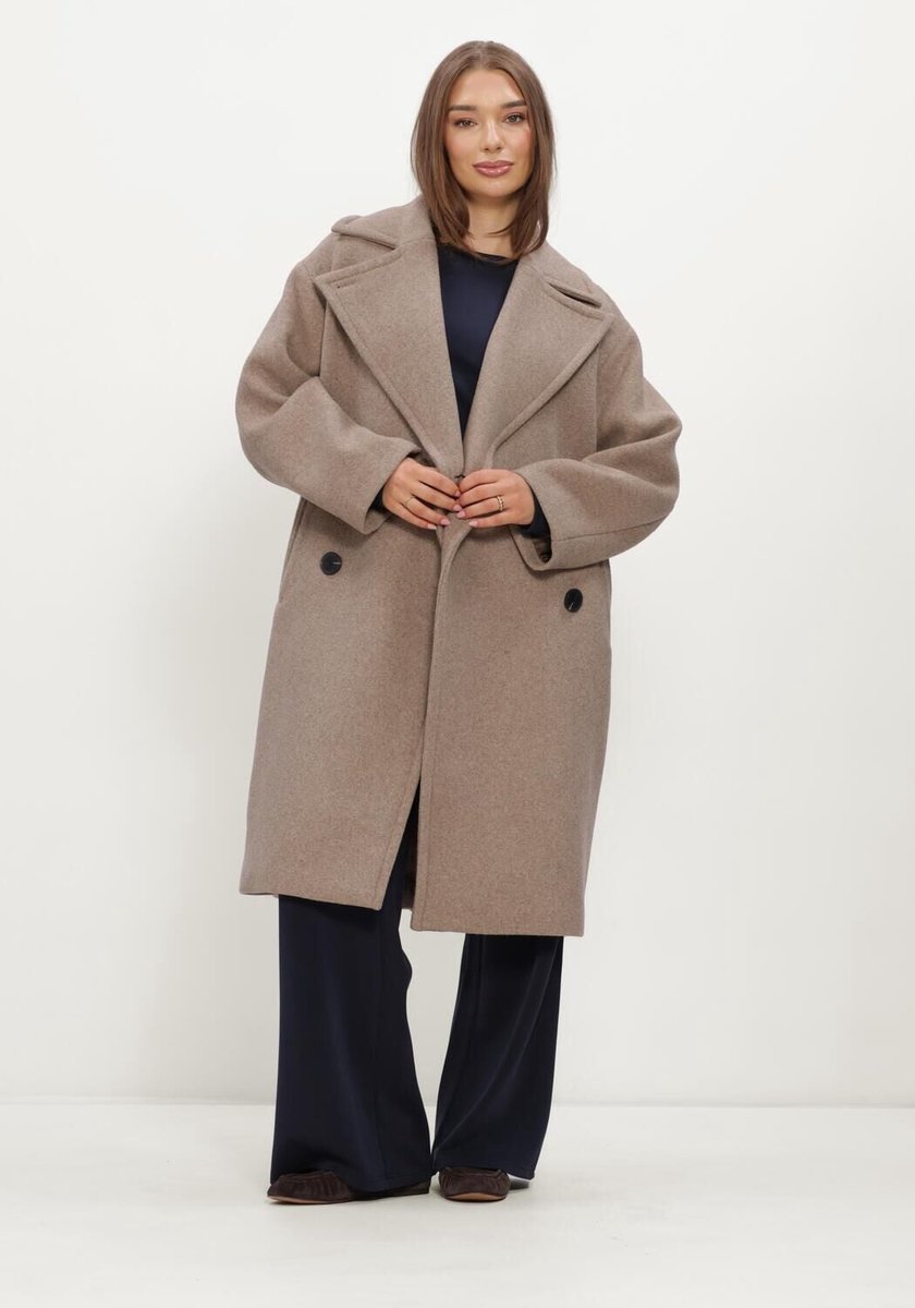 INWEAR Zorahiw Db Coat Jassen Dames - Winterjas - Taupe - Maat 38