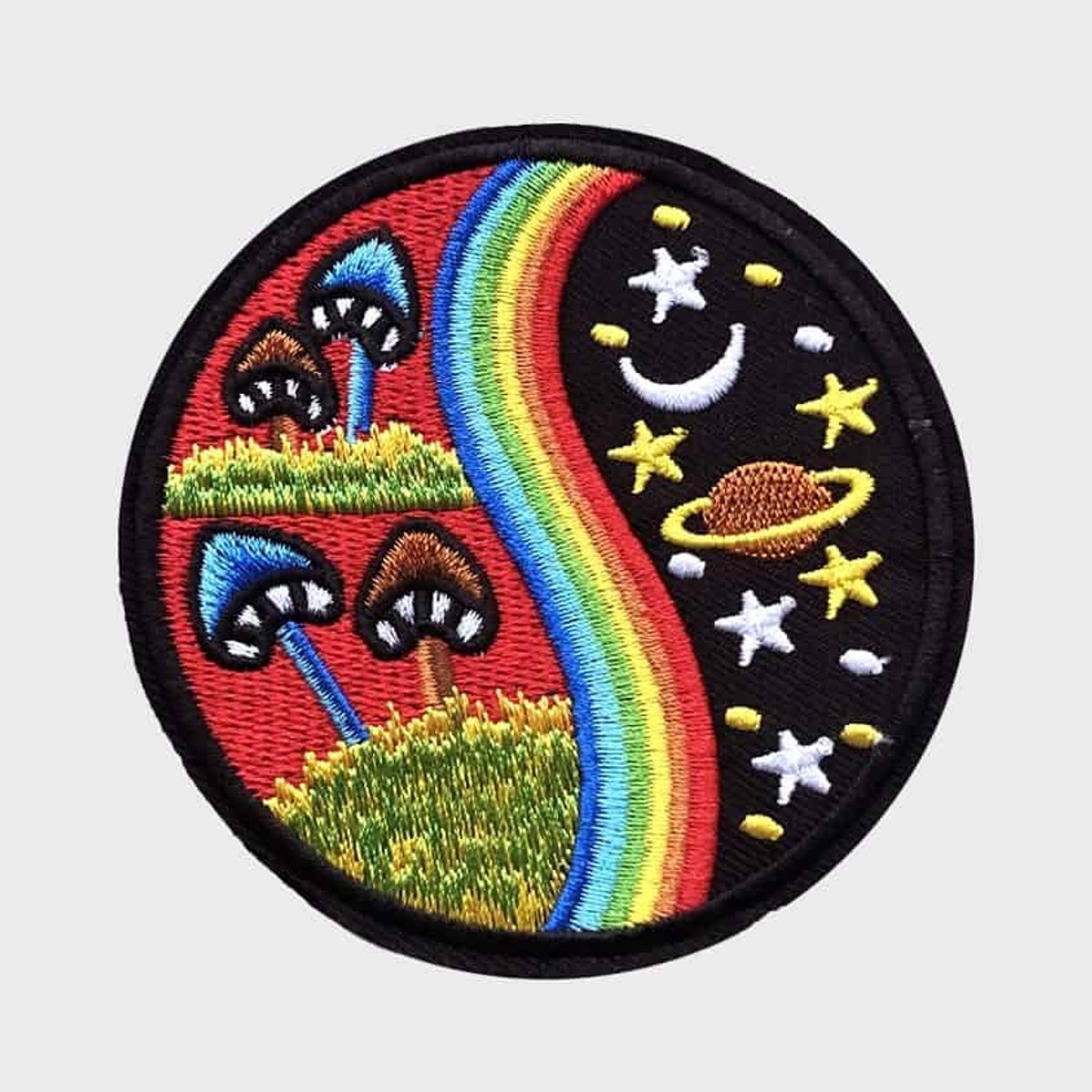 Patchy® – Paddenstoelen Strijk Embleem Patch 9.5 x 5 cm