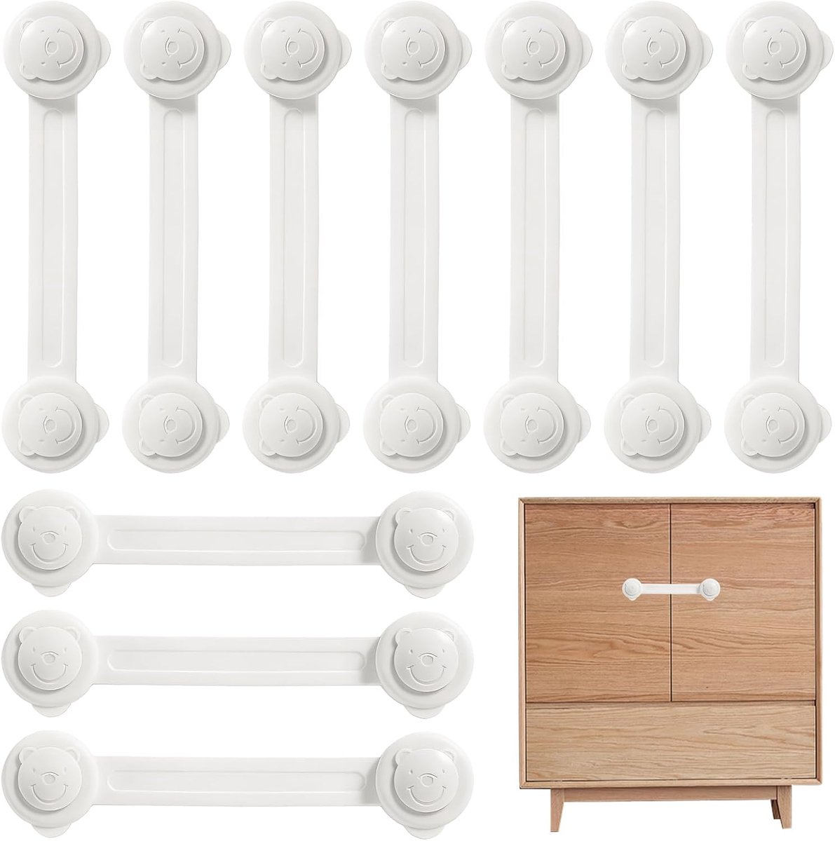 Baby deurstopper 10 stuks - schattige beren - veilig en zonder boren - voorkomt gevaarlijke situaties - ShopVlot
