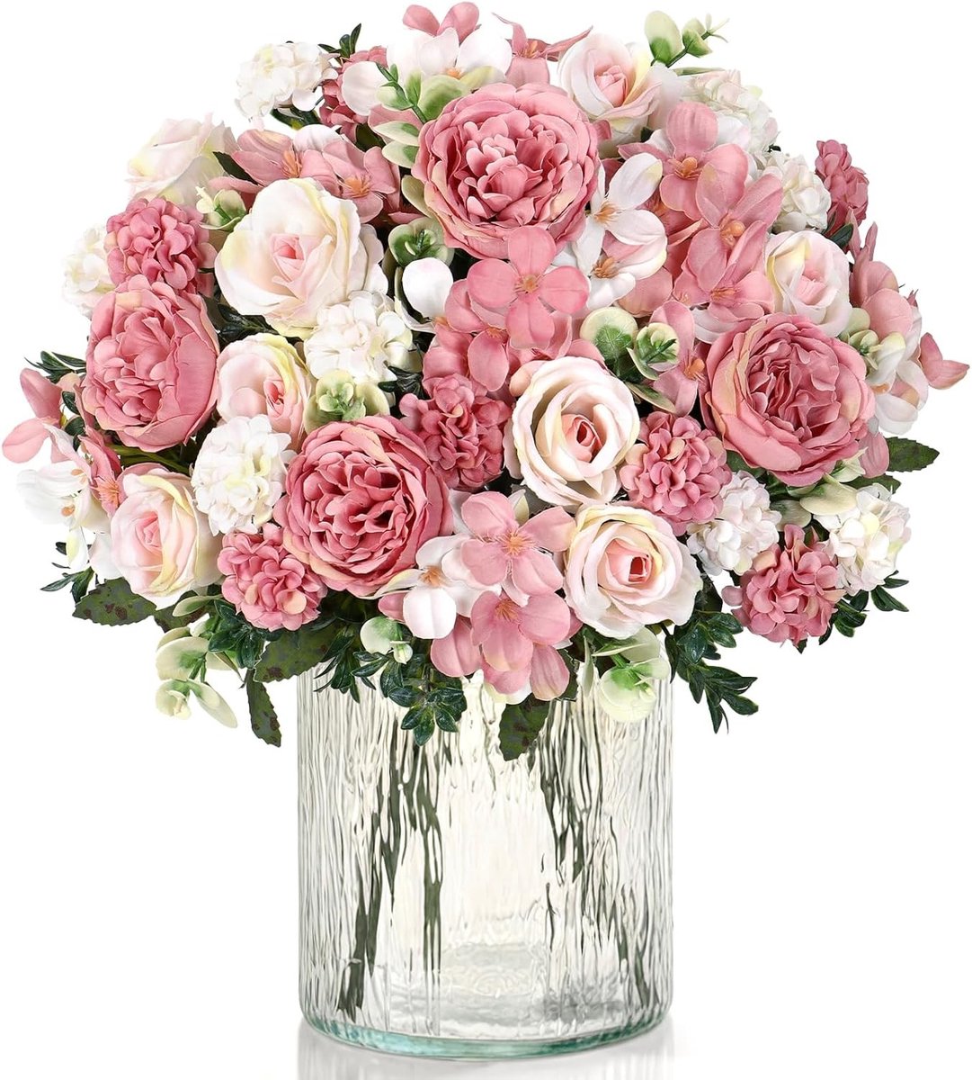 Kunstbloemen - Roze - 32 cm - Zijdebloemen met Realistisch Uiterlijk - Voor Bruiloften en Decoratie