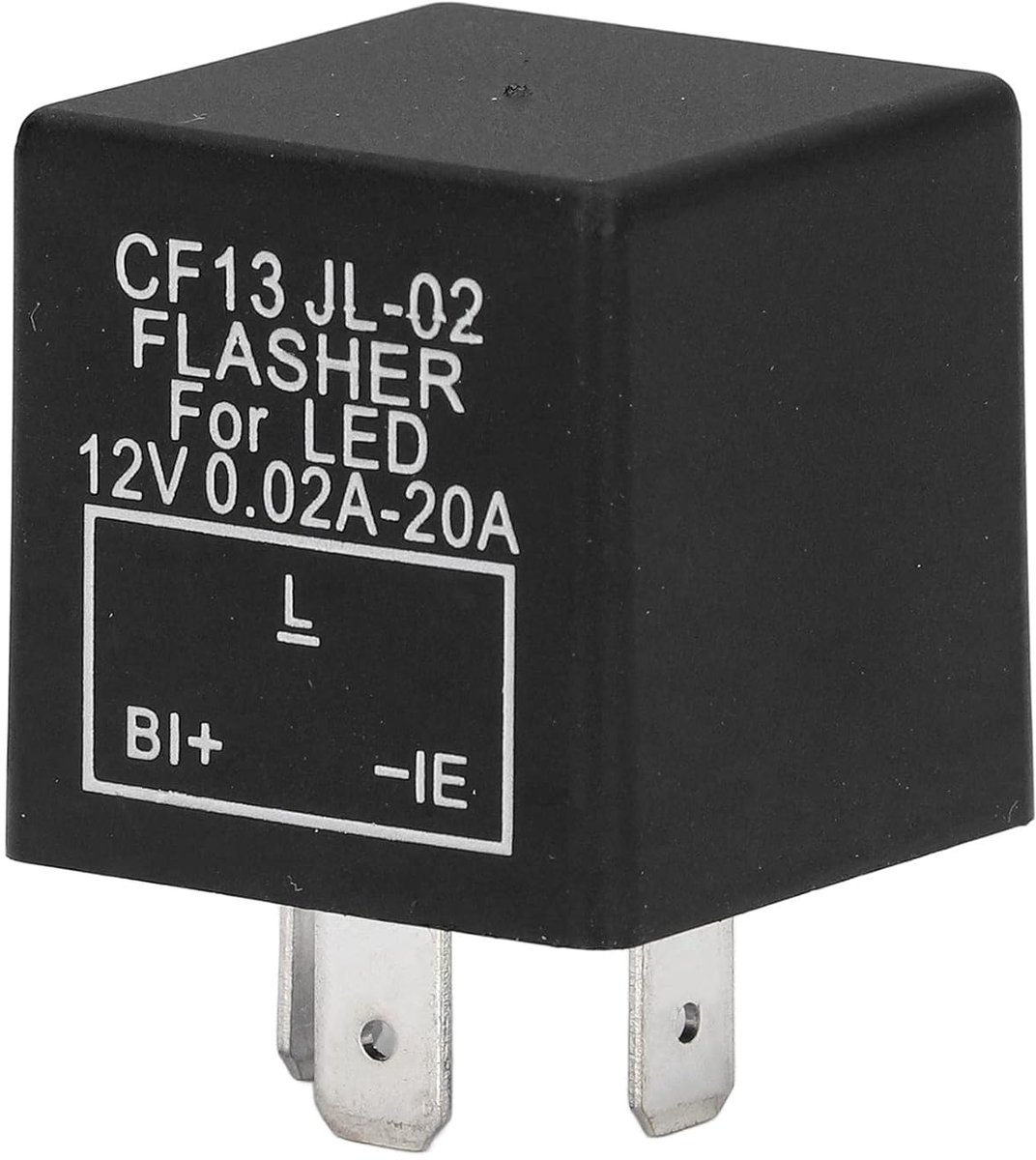 SnelShoppen - 3 Pin Elektronische Flasher Relay DC 12V LED Flitser Controle, 88 Flitsen/Min, Stabiele Prestaties, Voor LED Verlichting, Auto Accessoir
