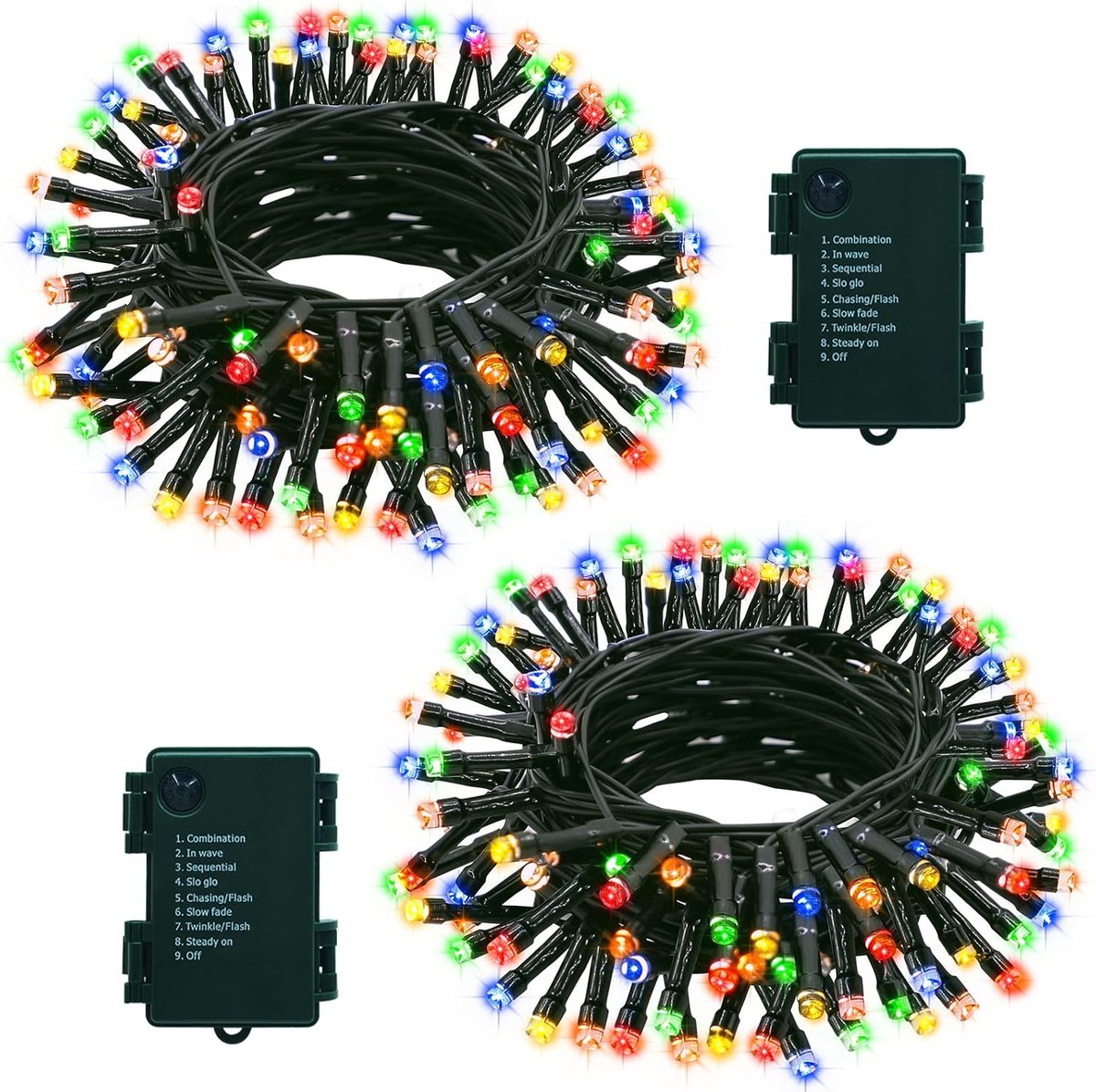 ZAIYW 2 Pack 7M 70 LED String Lights Battery Powered, Fairy String Lights with Timer, 8 Modes Twinkle Lights for - ShopVlot
