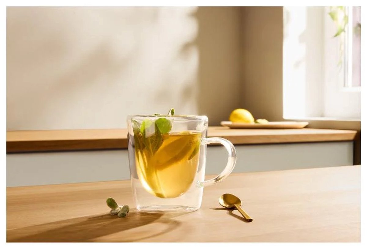 Dubbelwandige Theeglazen 2 Stuks - Luxe Theekopjes met Oor Set - Warm- en Koudhoudend - Thermoglazen met Handvat 285 ml - Lichtgewicht Borosilicaatglas - Dubbelwandige Thermische Glazen - voor Thee, Koffie & Cappuccino - Tea Glass Set - SilverCrest — cadeau in Koken & Dineren - foto 6