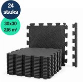 Hulser Puzzelmat - 30 x 30 x 1 cm - 24 stuks - 2,16 m2 - EVA foam mat - Fitnessmat ondergrond - Vloerbeschermer tegels - Rubberen isolatiemat extra dik - Fitness vloer ondertegels - Sportvloer - Worstelmat - Tenttapijt schuimmat - Zwembad