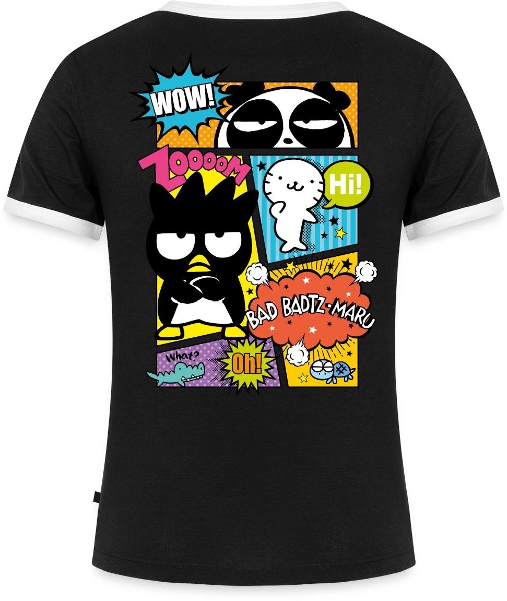 Bad Badtz-Maru Met Vrienden In Comicstijl Vrouwen Contrast Shirt