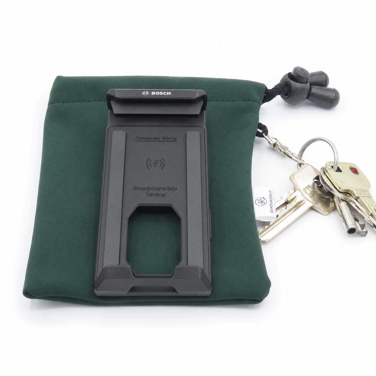 Ebike hoesje xl display Bosch Smartphone grip verticaal Mos groen softshell DLX
