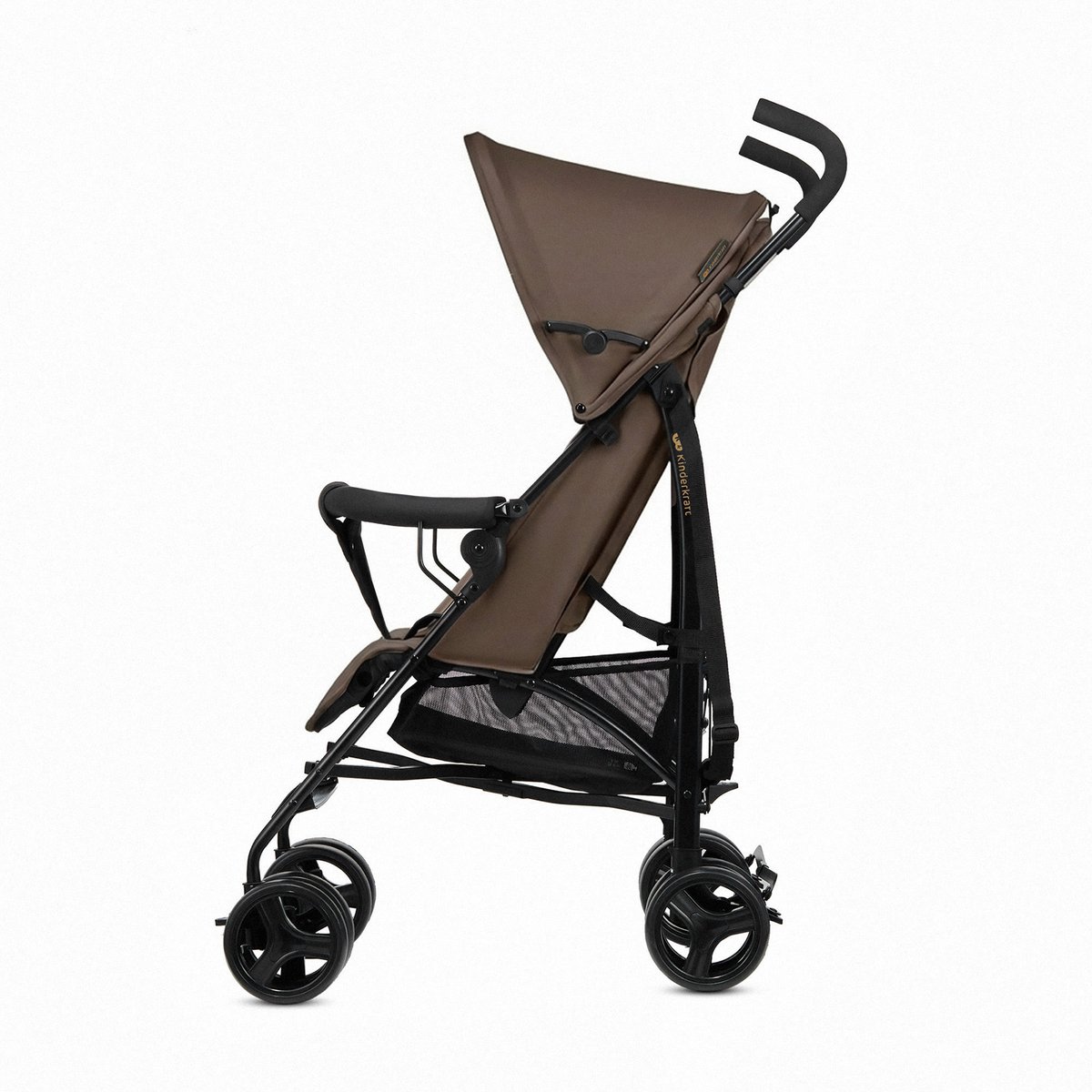 Kinderkraft TIK Kinderwagen – Lichtgewicht 6,5 kg – Verstelbare Rugleuning & Duwbeugel – Zwenkwielen – Snel Opvouwbaar – Beige - Bruin thumbnail 4