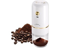 Koffiemolen - Koffiemolen electrisch - Elektrische Koffiemolen met Instelbare Maalgraad – Draagbare Bonenmaler met Keramische Maalkern – Voor Koffiebonen, Kruiden en Specerijen – Compact en Oplaadbaar