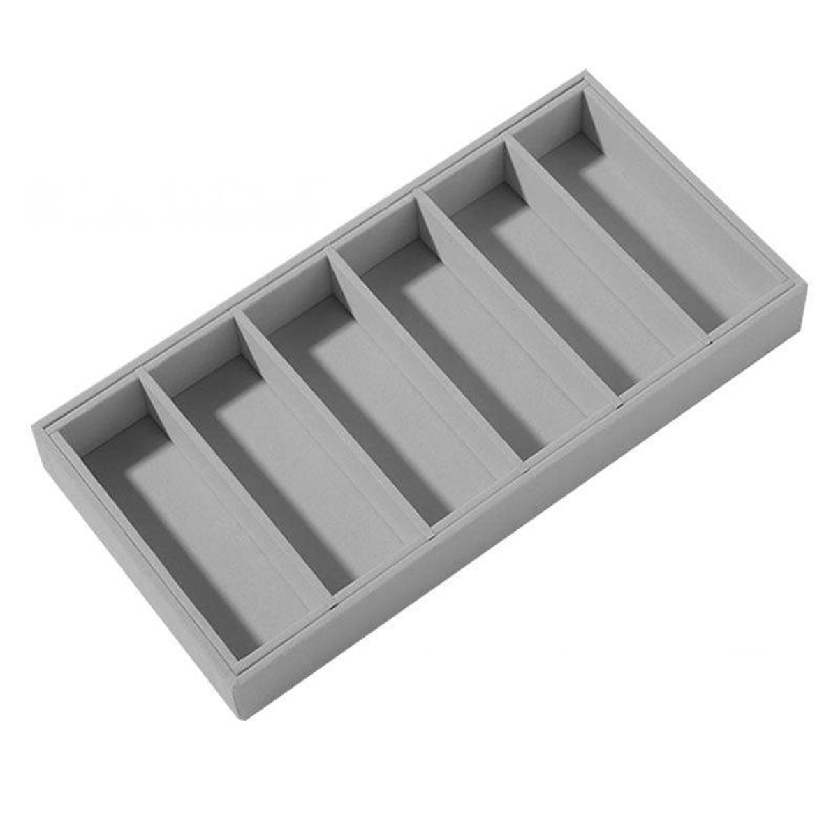 Opbergbak voor zonnebrillen – Zonnebrillen-organizer – Unisex – Zonnebrillenhouder voor volwassenen – 38 x 19 x 4,5 cm – Grijs