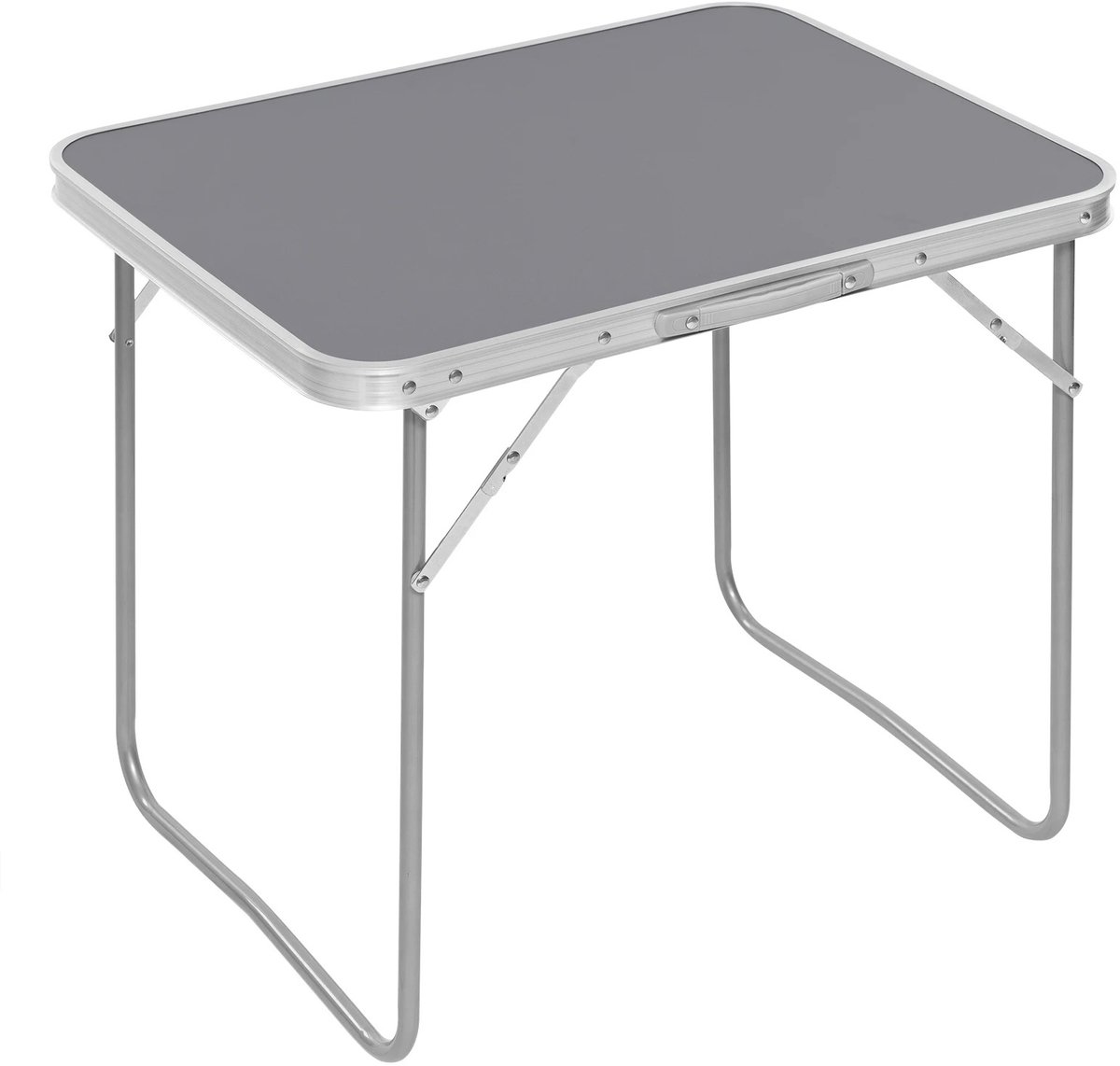 RosaBloom opvouwbare campingtafel - Picknicktafel - Koffertafel - Tuintafel - Met handvat - Lichtgewicht - 70x50x60 cm - Aluminium en MDF - Grijs