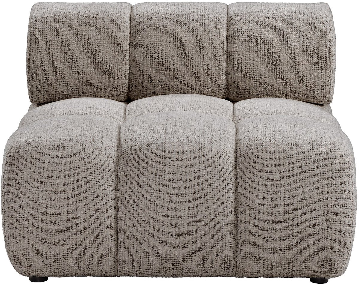 Vente-unique Fauteuil in gemêleerde stof - Taupe FACIVIL