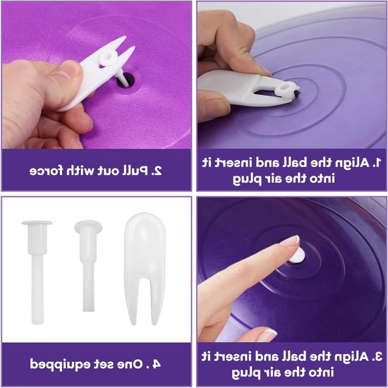 24 Stuks Yoga Bal Plug Set, Vervangende Luchtstopper voor Oefenballen, Inclusief 4 Verwijderhulpmiddelen voor Eenvoudige Installatie — afbeelding 3