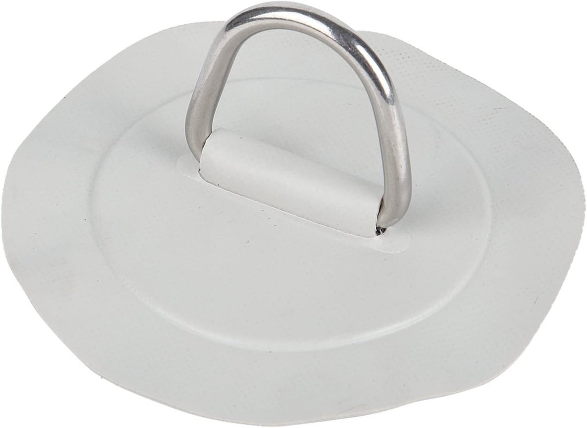 D Ring Patch 6 inch, D Ring Pad van PVC en RVS voor Opblaasboot, Kajak en Surfboard