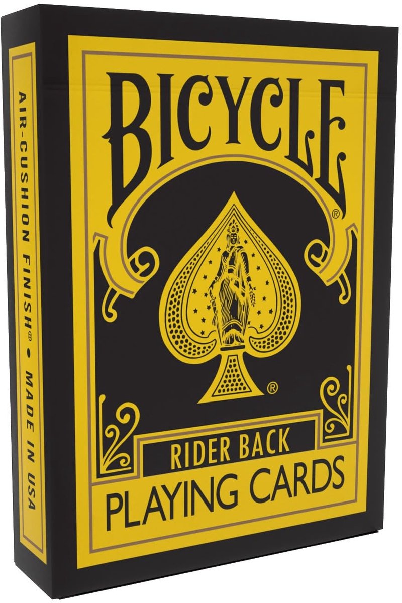 Dailygoods - Bicycle Reverse Game - Geel & Zwart
