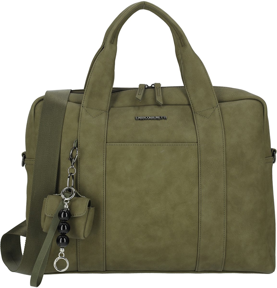 Enrico Benetti Taylor Handtas - Laptoptas met 15 inch Laptopvak - Olijfgroen