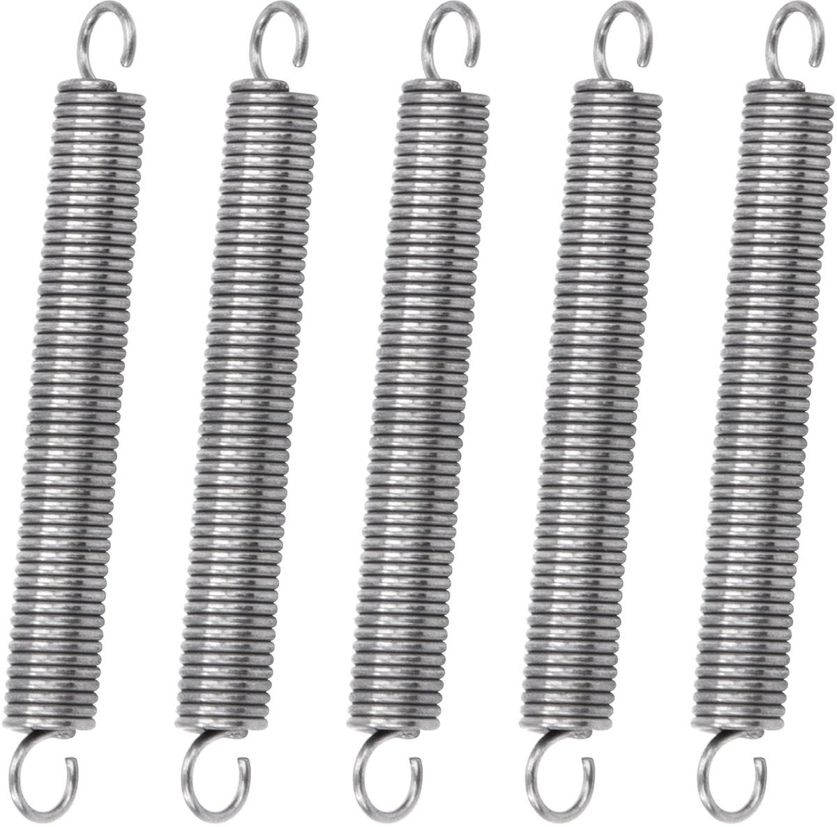 Verstelbare spiraalveren 25 mm, roestvrij staal, met haken, voor spanning, set van 20, ideale veer voor mechanische toepassingen, hoge duurzaamheid en weerstand