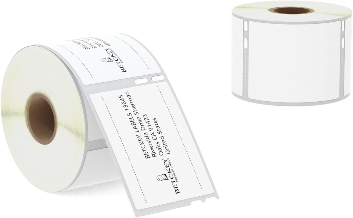 SnelShoppen - 2 Grote Rollen 99015 Labels Geschikt voor Dymo S0722440, 54mm x 70mm, 640 Zelfklevende Multifunctionele Labels voor Dymo Labelmachine