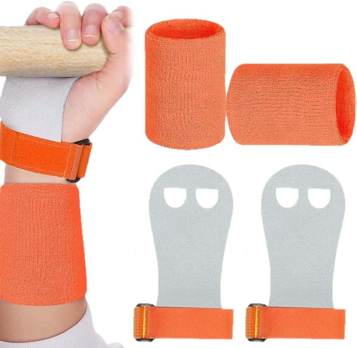 Handgrepen en Polsbeschermer Set voor Kunstgymnastiek, Geschikt voor Kinderen en Volwassenen, Inclusief Armwarmers voor Ritmische Sporten