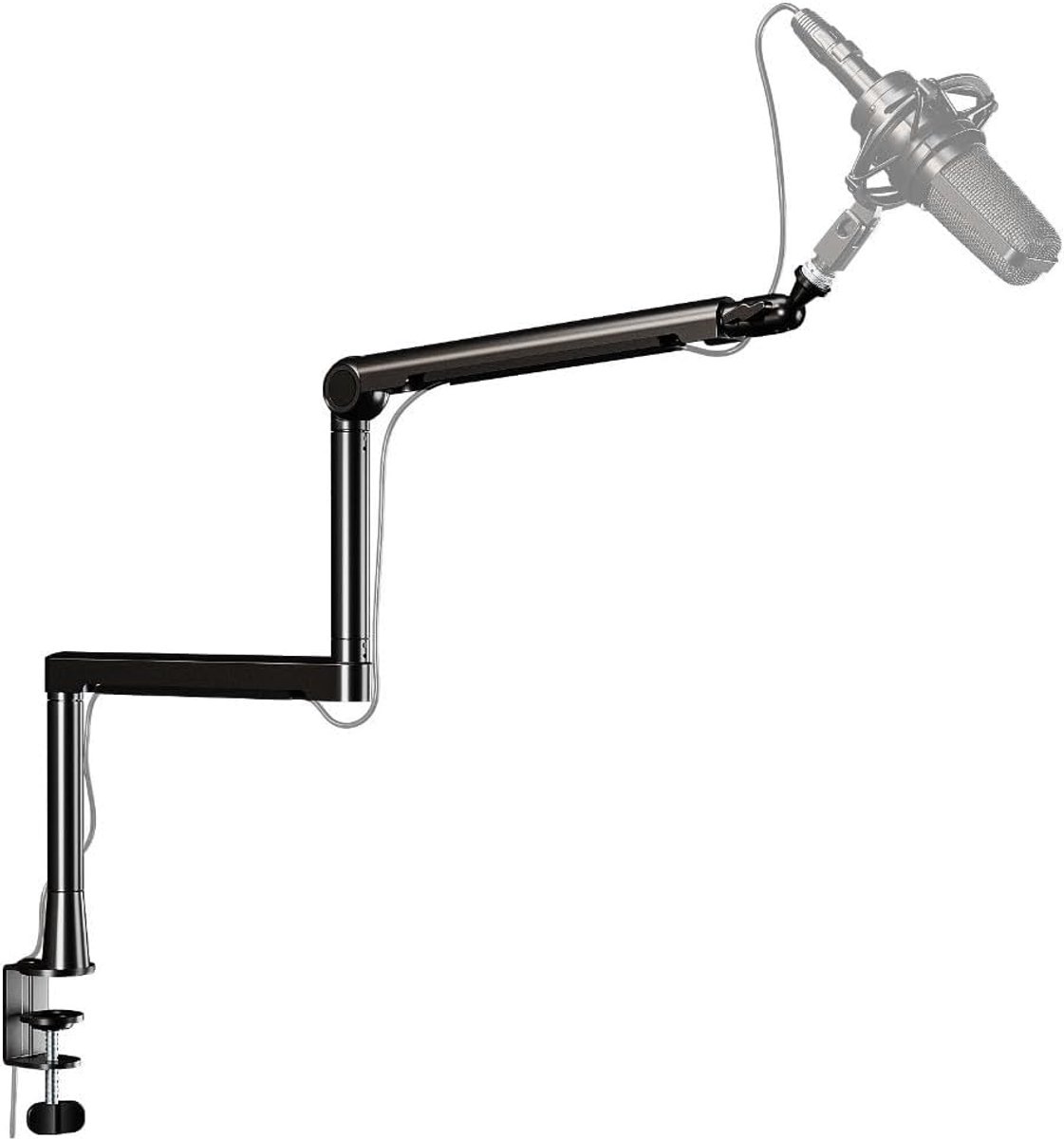 SnelShoppen - Professionele Microfoon Arm OPLITE - Geavanceerde Verstelbare Microfoonstandaard met 3 Niveaus en 360° Rotatie - Ideaal voor Podcasting,
