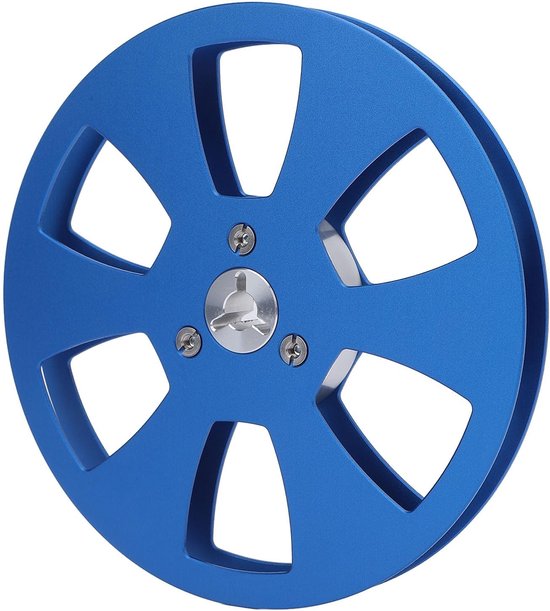 Lege Tapespoel - Spoel voor Tape - Audioliefhebbers - Aluminiumlegering Constructie - 5 Inch Diameter - Blauw — afbeelding 5