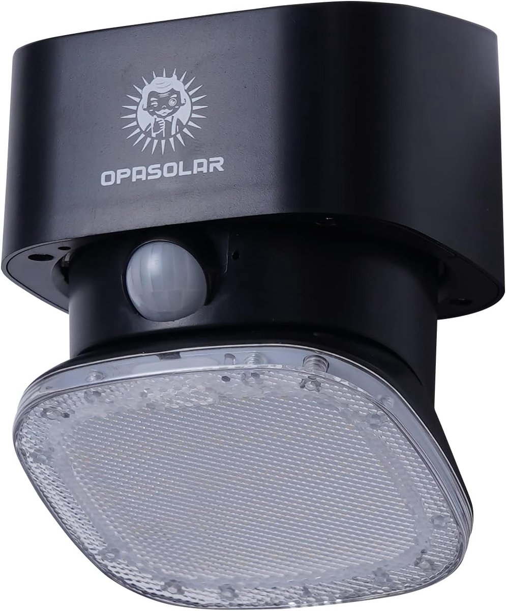 SnelShoppen - Zwarte 2000LM Solar Wandlampen Buiten Draadloos PIR Bewegingsdetectie met 120 Graden Hoek IP65 Waterdichte Verlichting voor Voordeur Tui