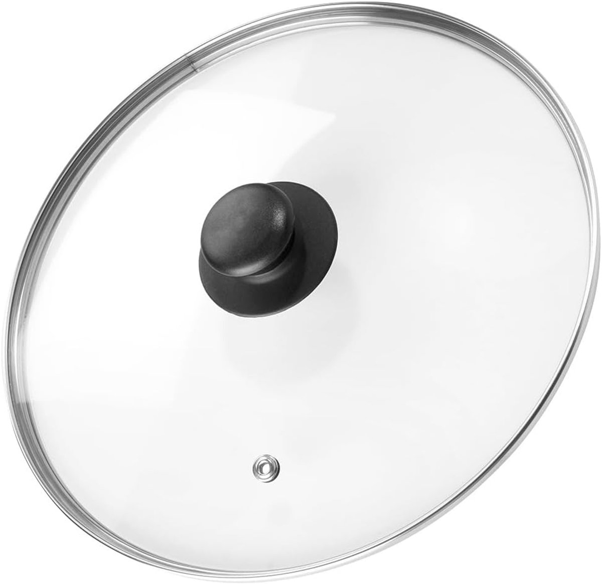 SnelShoppen - Universele Glazen Deksel met Roestvrijstalen Rand voor Pannenset, Diameter 12-32 cm, Warmtebestendig tot 200 °C, Geschikt voor Koken en