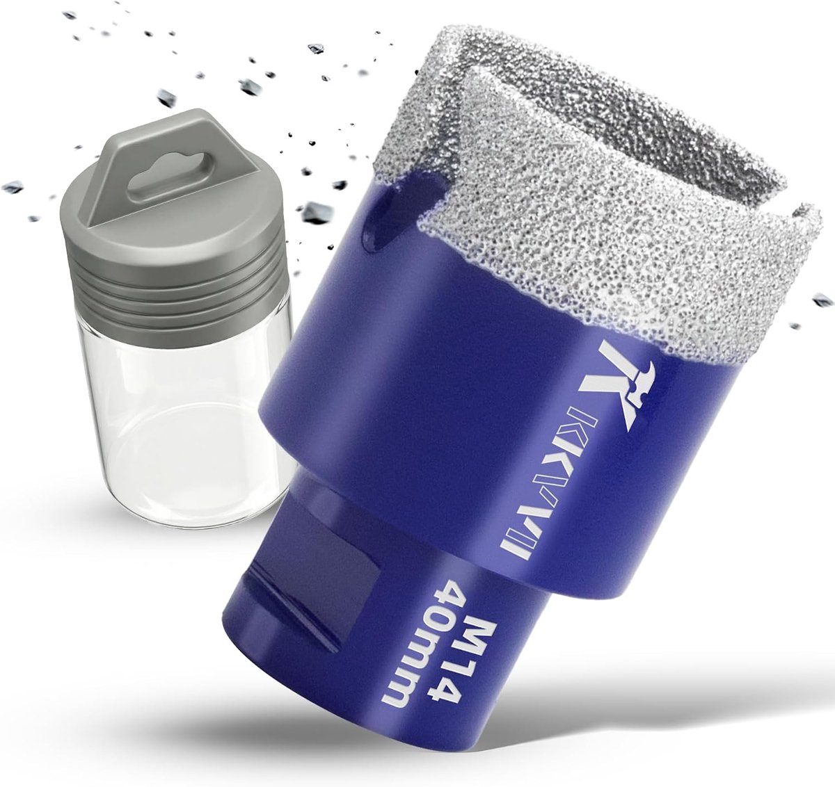 SnelShoppen - Diamant Boorbit 40mm met M14 Draad voor Tegels, Glas, Porselein, Graniet, Marmer en Kalksteen - Ideaal voor Droog Boren met Haakse Slijp