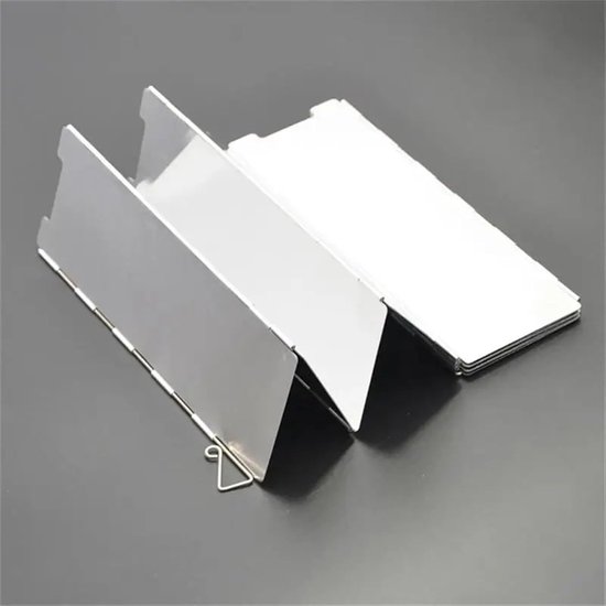Camping Kachel Windscherm - Gasfornuis Windvanger - Buiten Koken - Effectieve Windbescherming - 24*8.5CM - Aluminiumkleurig van Camping — afbeelding 4