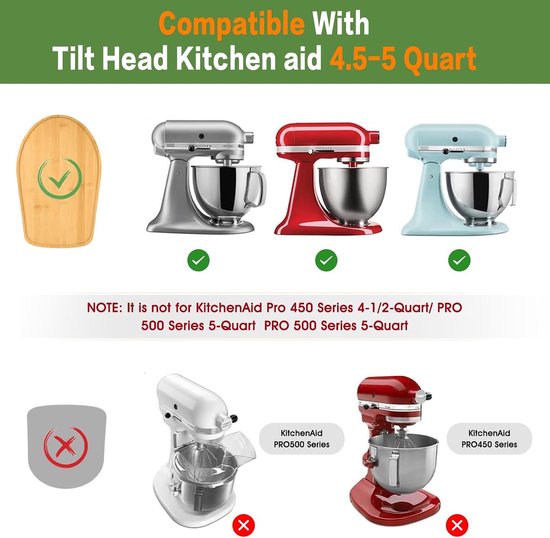 Bamboe Mixer Slider - Eenvoudig te Verplaatsen - Geschikt voor 4,5/5 Liter Keukenmixers — afbeelding 4