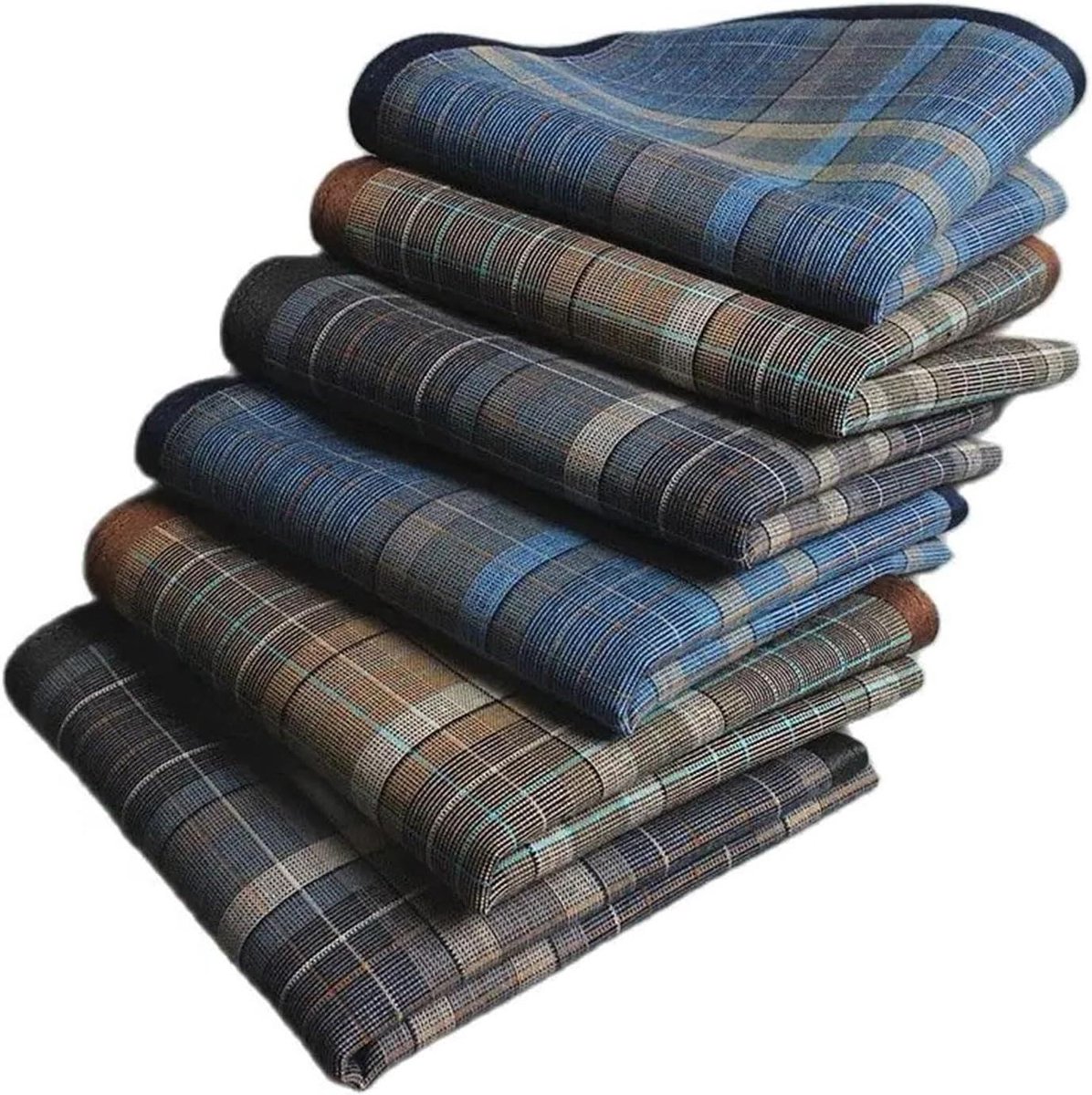 Zakdoeken Heren - Zakdoek Set - Dagelijks Gebruik - Zacht en Ademend - 40x40 cm - Geruit Gestreepte