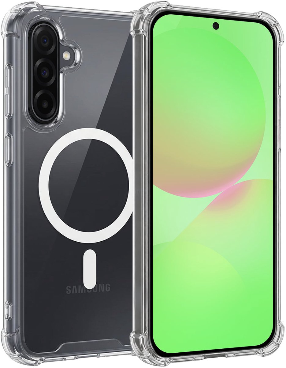 Hoesje Geschikt voor Samsung Galaxy A36 - Magsafe Compatible - Sterk & Shockproof - Back Cover - Shock Proof Case - Telefoon Hoes Shockproof - Transparant