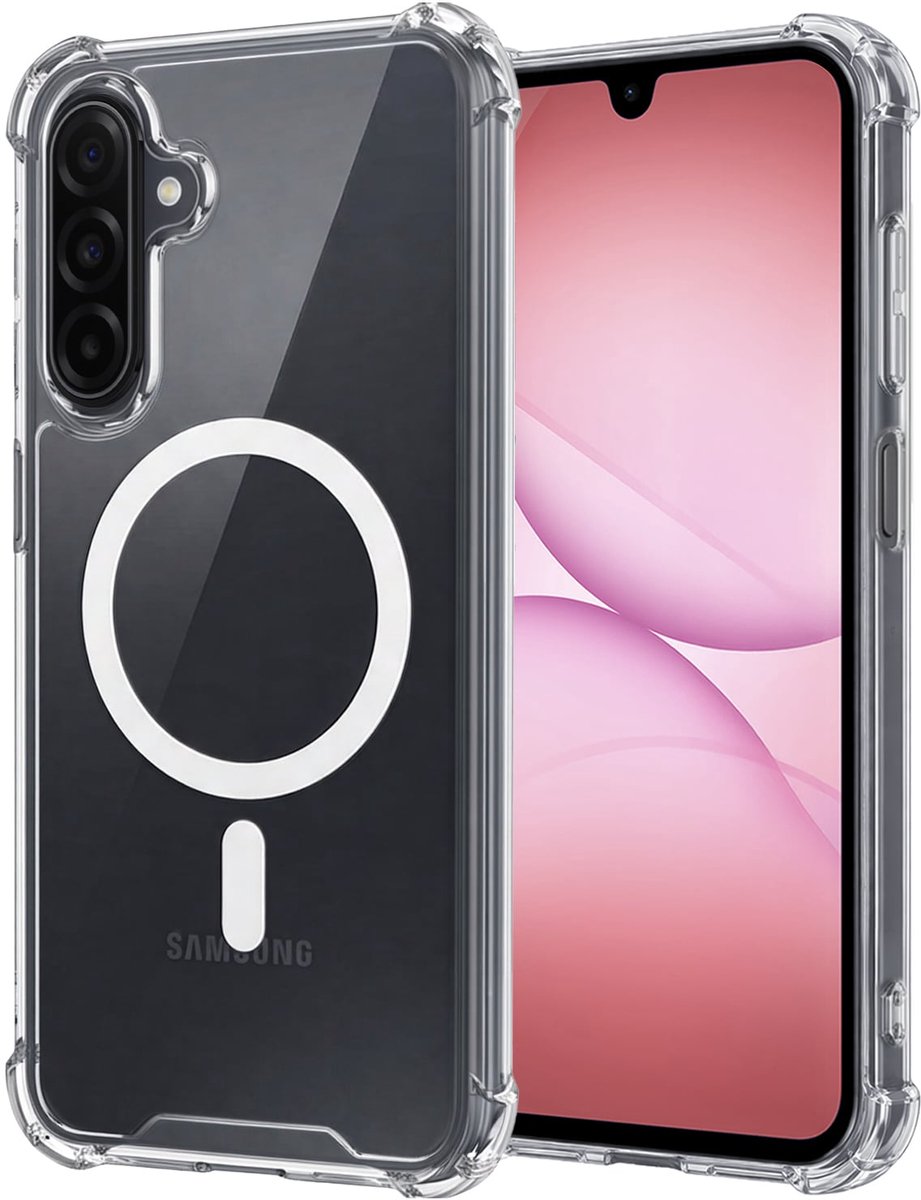 Hoesje - Geschikt voor Samsung Galaxy A17 - Magsafe Compatible - Sterk & Shockproof - Back Cover - Shock Proof Case - Telefoon Hoes Shockproof - Transparant