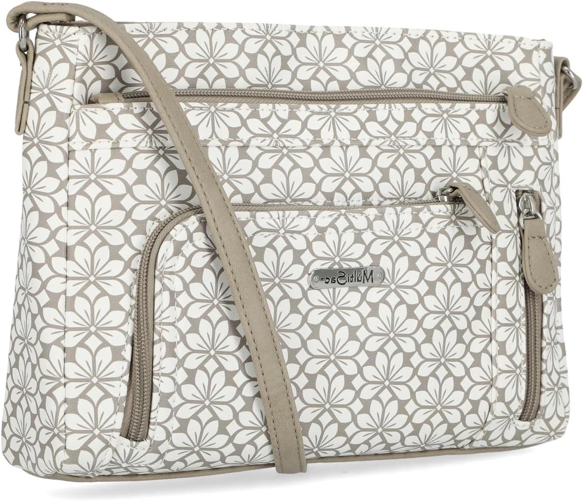 Crossbody Tas - Schoudertas Dames - Dagelijks Gebruik - Meerdere Vakken - 25.4 x 6.35 x 19.05 cm - Bruin