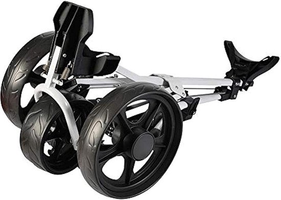Golf Push Cart - Golftrolley 3-wiel - Golfen op de baan - Lichtgewicht aluminium frame - 165 cm totaal - Zwart — afbeelding 5
