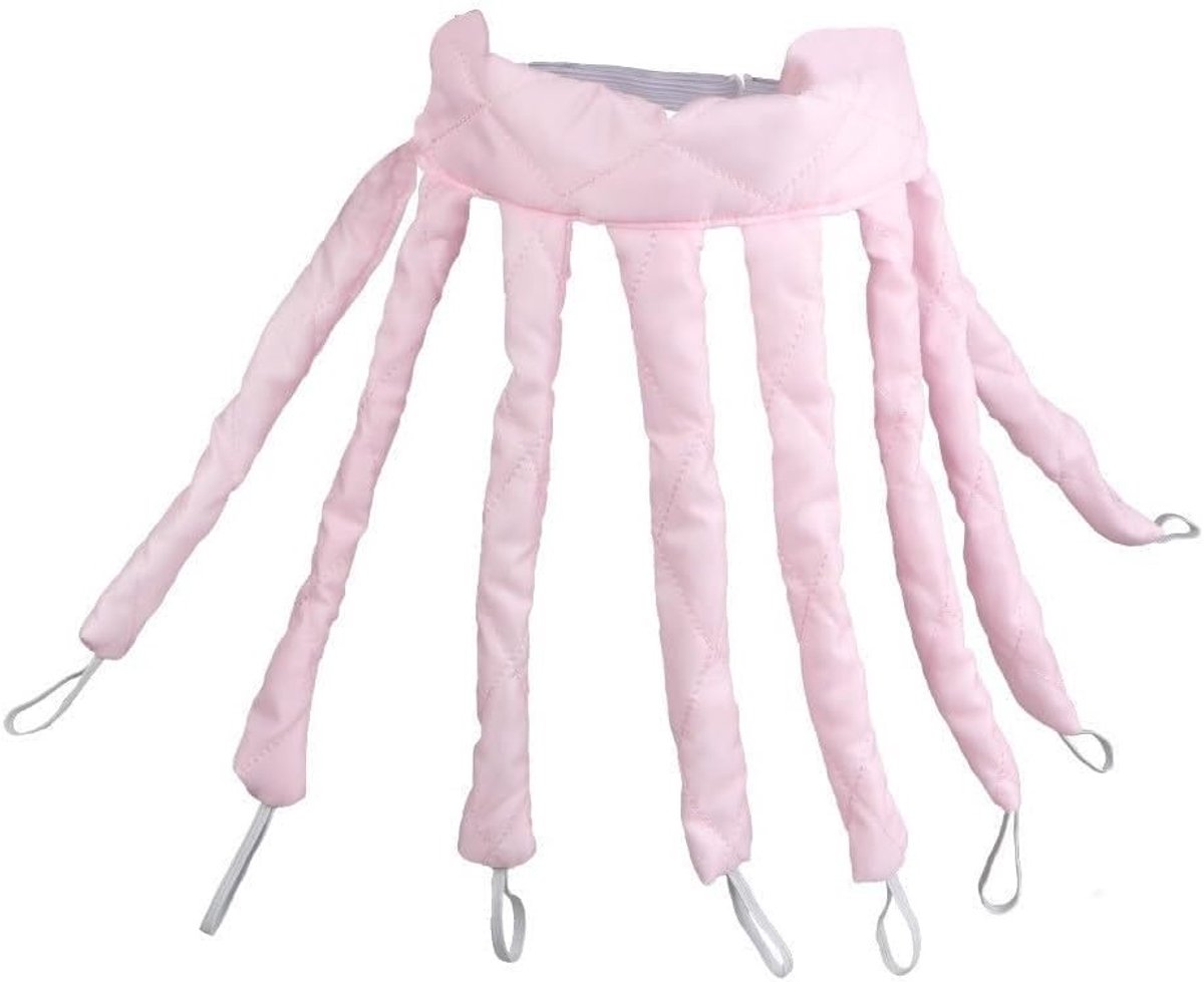 Krulspelden in octopusvorm voor natuurlijke krullen tijdens de slaap, haarstyling zonder hitte en schade, roze accessoires