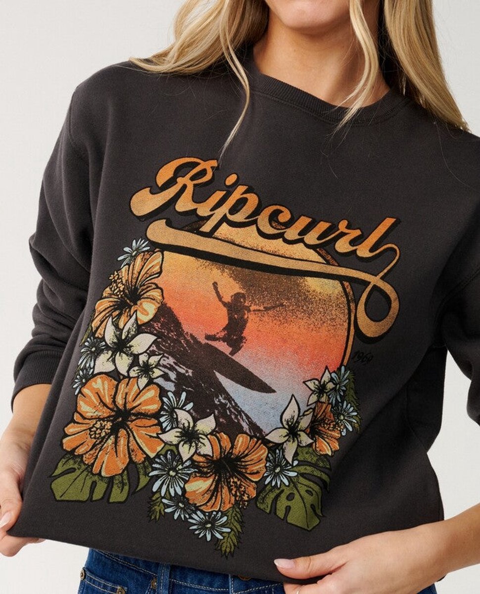 Rip Curl Wave Standard Crew - Washed Black