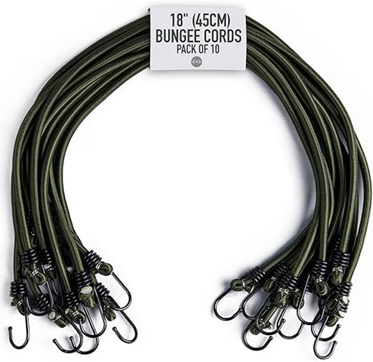 Bagagespinnen - Bungee Koorden met haken - Spanelastiek - Spanrubbers - Universele Snelbinder - multifunctionele rubberen spanbanden - Voor Het Vastzetten Van Kampeertenten - voor bagage, dakdragers, camping - 45 cm - 10 Stuks