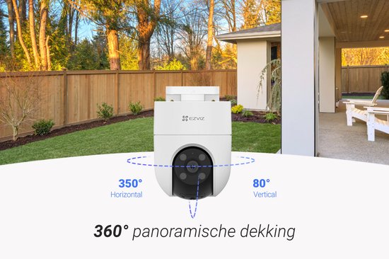 Ezviz H8C Beveiligingscamera - Pan/Tilt Zoom - Kleur Nachtzicht - 360° - MicroSD Card - Buitencamera - Wit van EZVIZ — afbeelding 4