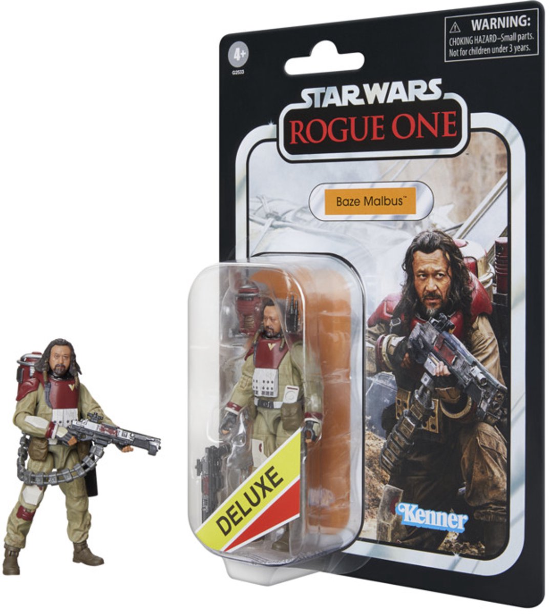 Star Wars The Vintage Collection Baze Malbus uit Rogue One: A Star Wars Story, verzamelactiefiguur van 9,5 cm in luxe-uitvoering
