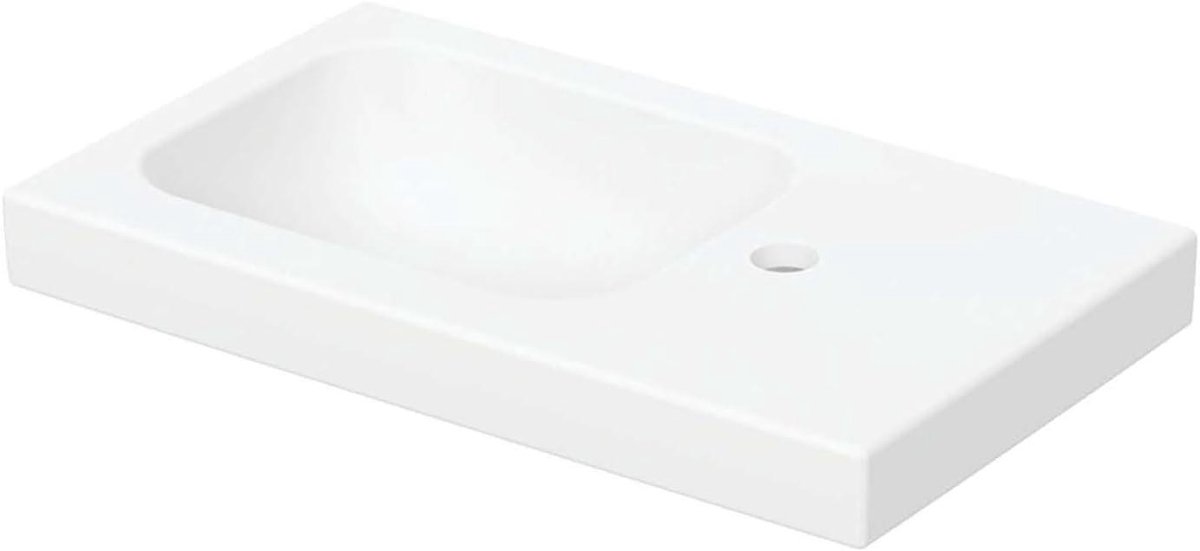 Handdouche - Wastafel fonteintje - Badkamer Inrichting - Planchet Links - 53 cm x 14 cm - Wit