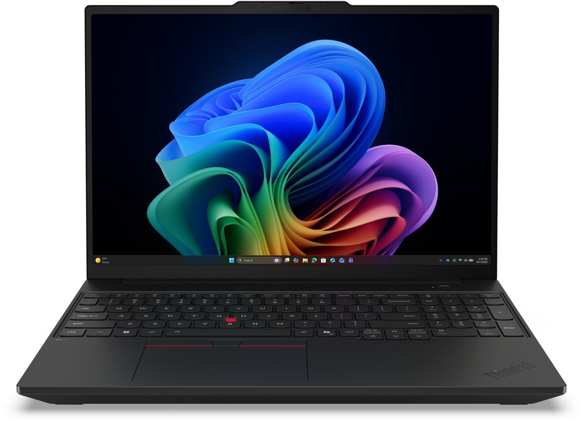 Lenovo ThinkPad T16 Gen 5 (Intel) Copilot+ PC Intel Core Ultra 7 355 Laptop 40,6 cm (16") WUXGA 16 GB LPDDR5x-SDRAM 512 GB SSD Wi-Fi 7 (802.11be) Windows 11 Pro Engels Zwart