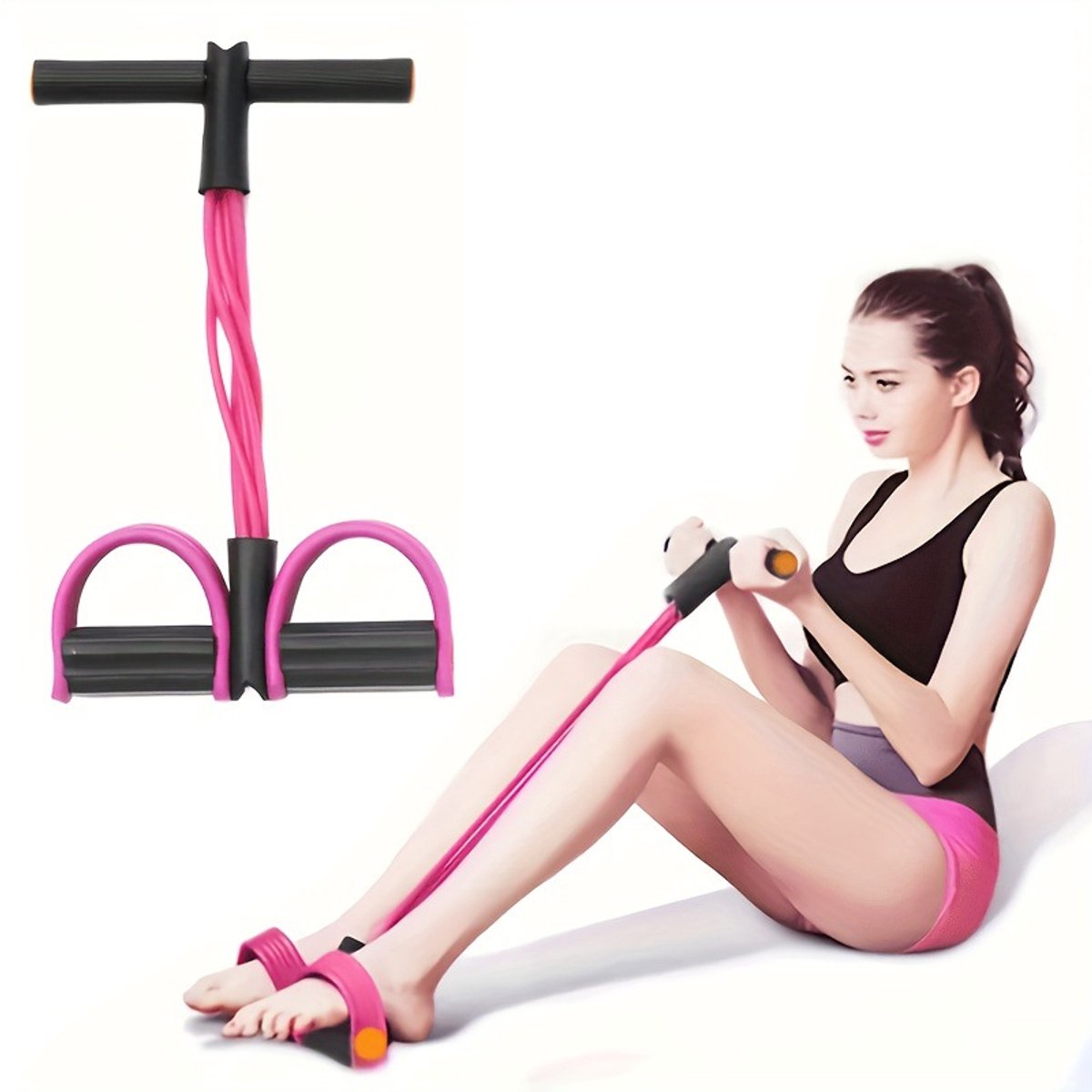Verbeterde multifunctionele heupband, elastische fitnessheupband met 6 buizen, heupband voor voetverzorging in de sportschool